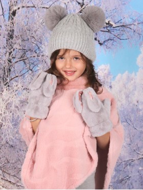 Kid's Floppy Rabbit  Ear Mittens